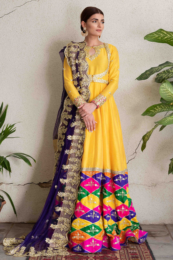 Yellow Anarkali