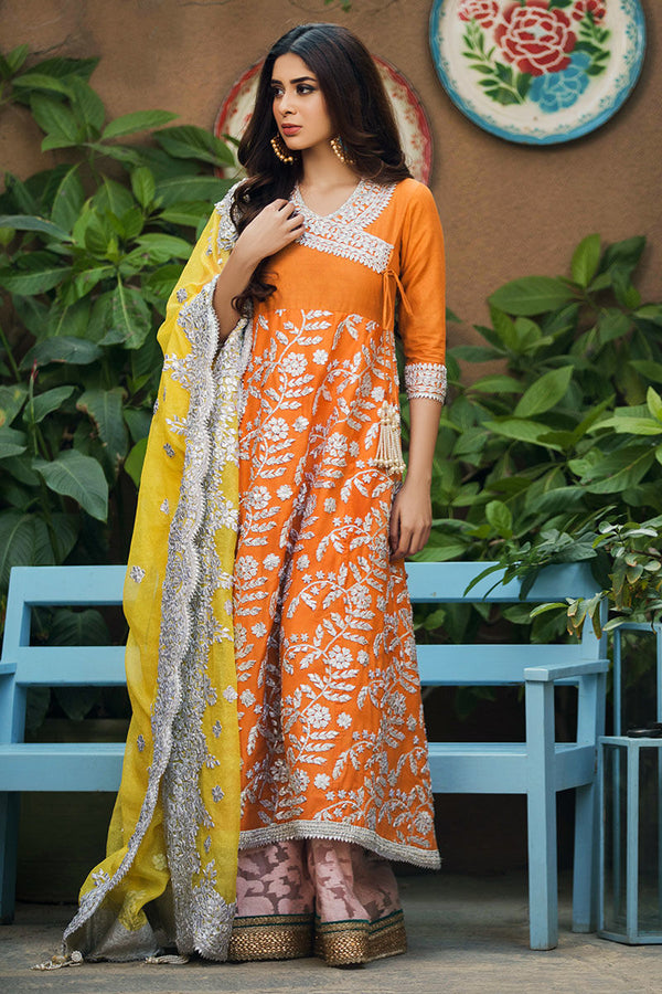 Orange Anarkali